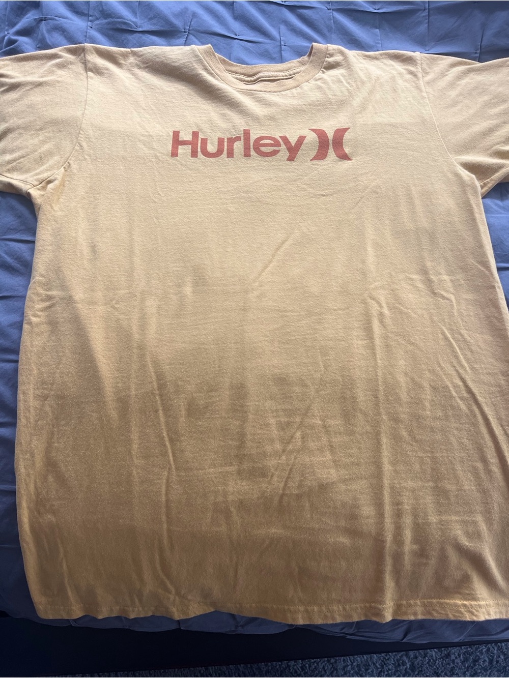 Hurley Yellow Graphic Tee with White Print